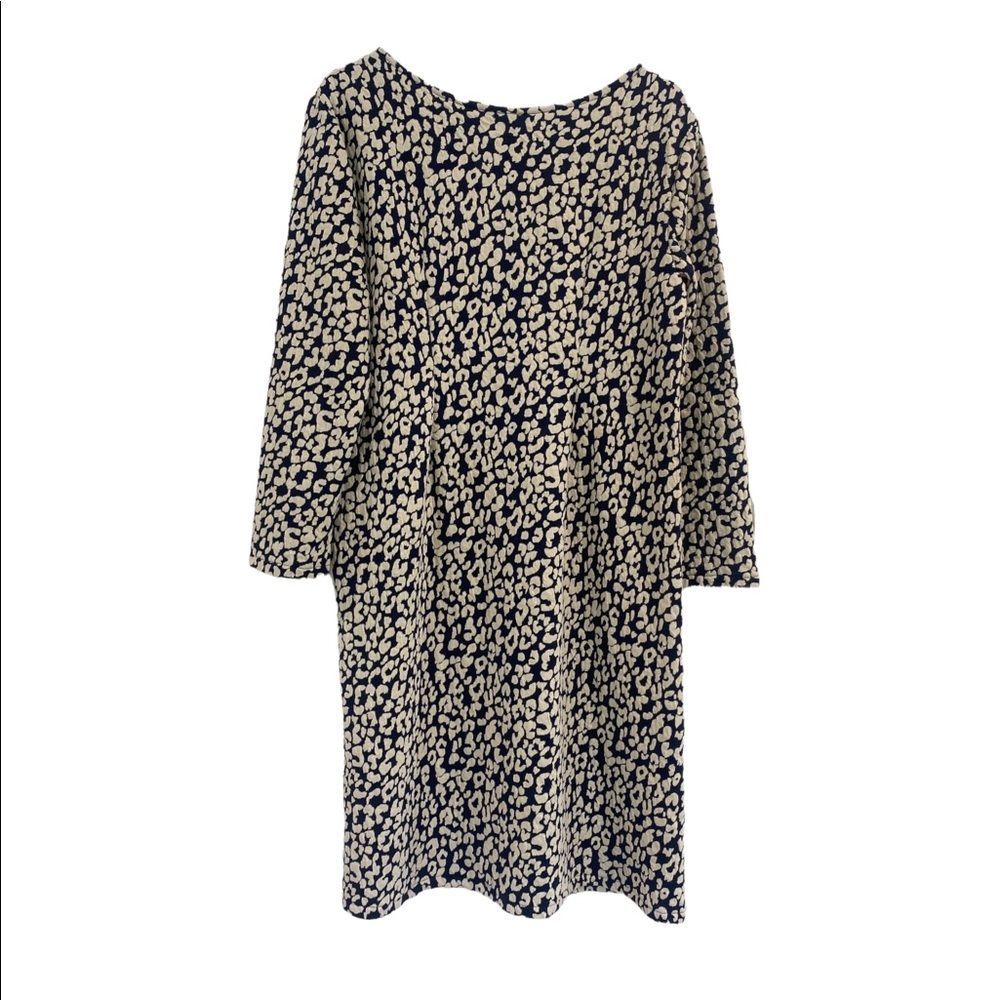 Sailor-Sailor Navy Blue/Off-White Cheetah Print Dress Size L